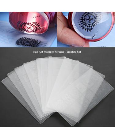 Nail Art Stamp Kit - 10 Silicone Stamping Plates & Stamper Set for Stunning Manicure Designs - International Shipping Available - Buy Online on SooperMarket.com