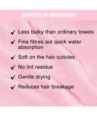 Nykaa Naturals Microfiber Hair Towel Wrap - Lightweight & Absorbent Gentle on Hair Prevents Frizz - Pink - 1 pc | Ideal for All Hair Types - Buy Online on SooperMarket.com