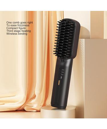 Buy Cordless Hair Straightener Brush - Ionic Heated Styling Comb | Negative Ion Hot Brush for Sleek Hair - International Shipping Available - Buy Online on SooperMarket.com