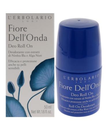 LErbolario Roll-On Deodorant Fiore Dell'Onda 1.7 oz - Roll-on Deodorant - Floral Scent - Natural Ingredients - For All Skin Types - Cruelty-Free