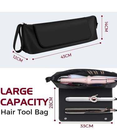 Hair Tools Travel Bag with Heat Resistant Mat - 2-in-1 Organizer for Flat Irons & Curling Irons | Essential Travel Accessories - Buy Online on SooperMarket.com
