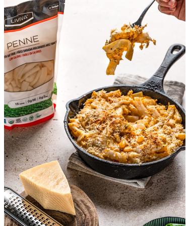 Organic Shirataki Penne Pasta with Oat Fiber - Low-Calorie, Non-GMO, Gluten-Free, Keto Certified (Pack of 6) - Buy Online on SooperMarket.com