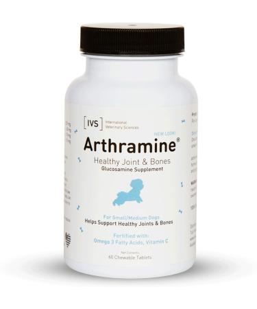 International Veterinary Sciences Arthramine Glucosamine Supplement For Small/Medium Dogs 60 Chewable Tablets