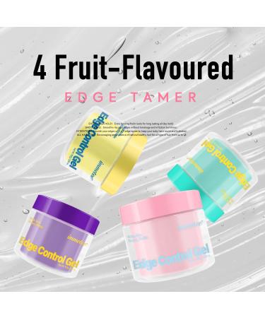 Immetee Edge Control Gel with Brush - Flyaway Tamer & Afro Hair Styling Gel (100g Green-Avocado) - International Shipping Available - Buy Online on SooperMarket.com