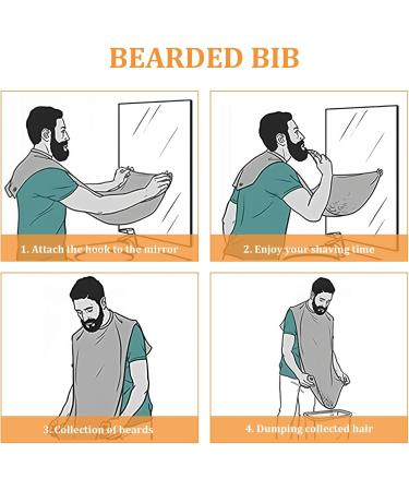 Catime Beard Shave Apron - 2-Pack Waterproof Cloaks for Men | Black & White Razor Gifts - Buy Online on SooperMarket.com