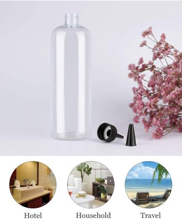 2 Pack 16.9oz Hair Color Applicator Bottles - PET Plastic Squeeze Bottles for Hair Dye - Refillable and Transparent - Clear/black Cap - Buy Online on SooperMarket.com