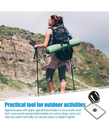 Lesunbak Rescue Mirror - Multifunctional Survival Signal Mirror for Outdoor Adventures | Portable Camping Tool for Backpacking - Buy Online on SooperMarket.com