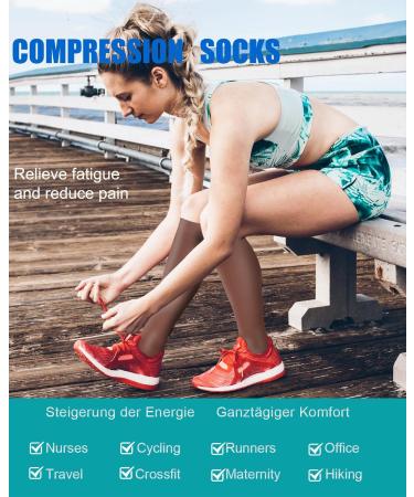 Blongw Compression Stockings for Men - 6 Pairs of Knee Support Socks for Sports Travel Running & Cycling | A9-Assorted 03 L-XL - Buy Online on SooperMarket.com