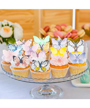 Shop Alegre Edible Butterflies 72 Decorative Cake & Muffin Toppers for Birthdays & Weddings - Buy Online on SooperMarket.com
