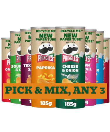 Potato Sharing Crisps Bundle with Pringles Flavoured Snacks | Pick & Mix Any 3 | Choose your Own Flavours