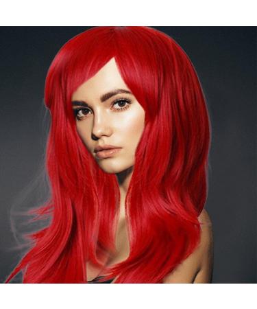 N Hot Hooded Hair Dryer Comic Wig Cosplay 70cm Color Long Curly Hair European Beauty Long Curly Hair Wig Multi Color Full Head Wig Human Lace Front Wig One Size Red - Buy Online on SooperMarket.com