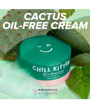 I DEW CARE Chill Kitten Moisturizer Face Cream - 24 Hour Aloe Vera Gel for Dry & Red Skin - Cactus Oil-free Formula - 1.69 Fl Oz - Buy Online on SooperMarket.com