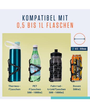 Alphatrail Bicycle Bottle Holder - Lightweight 36g Anti-Break Guarantee Compatible with Cube SKS Elite Topeak & More - Fastening Screws Included - Buy Online on SooperMarket.com