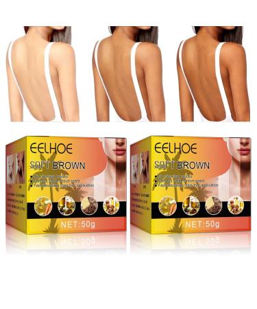 2PCS Eelhoe Tanning Gel  Intensive Soft Brown Tanning Accelerator Cream  Intensive Tanning Gel For Outdoor Sun  Achieve Natural Tan Skin