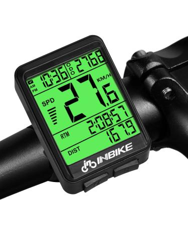Bicycle computer wirelessly - Maozhbo Bicycle mileage Tachometer Tachometer IPX7 waterproof wheel computer with LCD display multi -function automatic waking up for children and adults