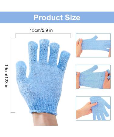 3 Pairs Exfoliating Gloves - Natural Loofah Bathing Mitts for Deep Body and Face Scrubbing - Dead Skin Remover for Adults and Kids - Buy Online on SooperMarket.com