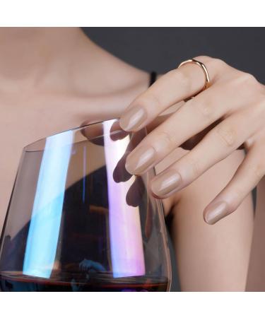 DANNI & TONI 28 Stickers Semi Cured Gel Nail Polish Strips Gel Nail Stickers Solid Colour (Allure Love) Salon-Quality Gel Nail Polish Strips Manicure Stickers Set