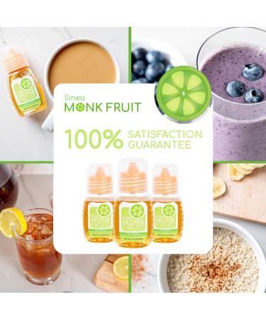 LLINEA Monk Fruit Sweetener - 2-Pack - 200 Servings, 6 Drops = 1 Tsp Sugar - Zero Calories, Carbs - Gluten-Free, Non-GMO - For Coffee, Tea, Smoothies & More - 2 Fl Oz - Buy Online on SooperMarket.com