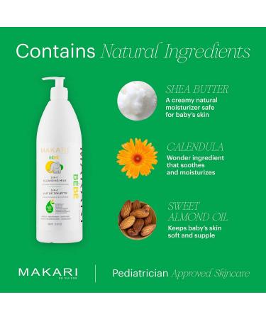 Makari Baby Cleansing Milk 33.8 fl. oz. - Gentle Baby Skin Care - Pack of 1 - Buy Online on SooperMarket.com