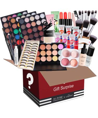 FantasyDay multifunctional make-up gift set cosmetics make-up kit for face eyes and lips-make-up pallets make-up case with eyeshadow pallet lipstick rouge mascara brush pop003-7