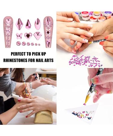 Enenes Rhinestone Picker Pen Set - 10 Piece Self Adhesive Nail Dotting Wax & 6 Triangular Bead Separator Tools for Nail Art & Diamond Painting | International Shipping - Buy Online on SooperMarket.com