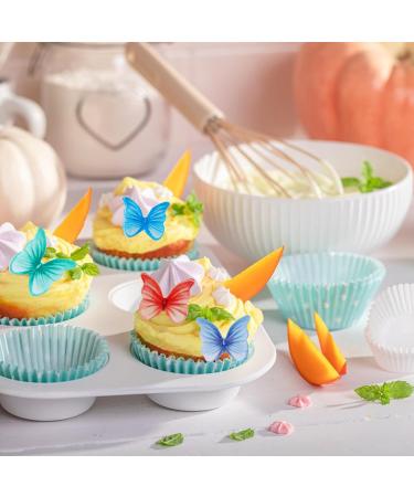 48Pcs Edible Wafer Paper Butterflies Cupcake Topper Cake Decorations Mix Edible Rice Paper Paper Cake Dessert Toppers Party Cake Decorations for Birthday Party Baby Shower Wedding Mix a - Buy Online on SooperMarket.com