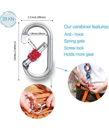 WEREWOLVES 8MM Climbing Rope - High Strength Safety Rope for Rock Climbing, Rappelling, Fire Rescue - 32ft Length - Buy Online on SooperMarket.com