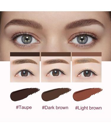 4D Hair Stroke Brow Stamp Brush Set with Mini Eyebrow Cream - Dark Brown - Buy Online on SooperMarket.com