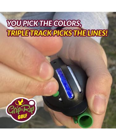 Triple Track Golf Ball Marker Set with 5 Colored Markers and Pouch - Improve Alignment and Accuracy on the Course - Golf Training Aid and Accessories - Buy Online on SooperMarket.com