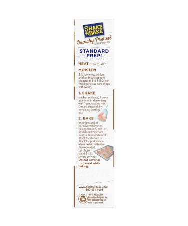 Shake 'N Bake Crunchy Pretzel Seasoned Coating Mix 4.6oz Box (Pack of 8) - Buy Online on SooperMarket.com