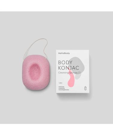 HelloBody BODY KONJAC body sponge Konjac sponge for natural cleansing Vegan natural sponge with peeling effect