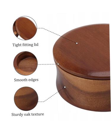 Premium Wooden Shaving Soap Bowl - 4.5x2.2 Inch with Lid | Ideal for Easy Lather & Wet Shaving | Perfect Gift for Men - Buy Online on SooperMarket.com