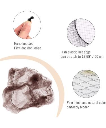Shakeel 30pcs Invisible Hair Nets for Buns + 20pcs U Shape Hair Pins | Mesh Ballet Bun Nets in Brown for Women and Girls - Buy Online on SooperMarket.com