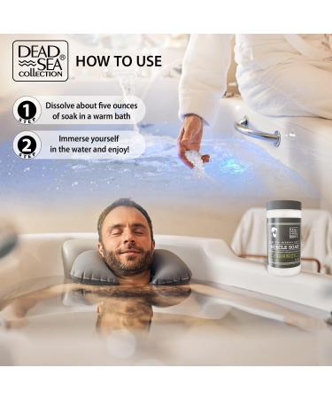 Dead Sea Collection Muscle Recovery Bath Salts for Men - Soothing Amber Wood Mineral Salt Soak - 34.2 OZ for Healing and Relaxation - Buy Online on SooperMarket.com