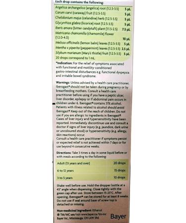 Iberogast LARGE SIZE (100ml) THREE BOTTLES- for Dyspepsia Bloating Stomache Pain and Heartburn Brand: Medical Futures - Buy Online on SooperMarket.com