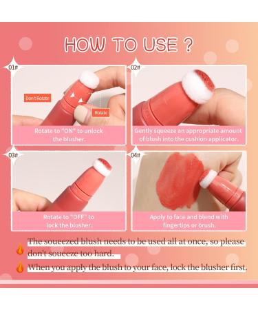 Lovelycat Pink Powder Powder Blusher Liquid Beauty Stick Shiny Velvet Texture Easy to Mix Soft Powder Powder Blusher Makeup Lasting Soft Natural Dew Durable (05# One Size) 05# 1 g (Pack of 1) - Buy Online on SooperMarket.com