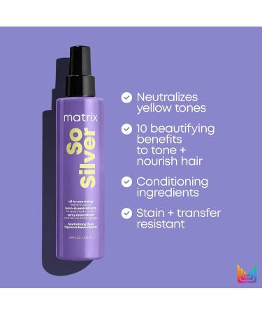Matrix Total Results So Silver Purple Toning Leave-In Spray - For Blonde & Grey Hair - Buy Online on SooperMarket.com