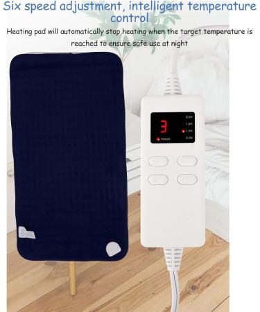 Buy Alomejor 6-Segment Electric Heating Pad - Temperature Control LED Display Auto Shut-off - Perfect for Bedroom Comfort - International Shipping Available - Buy Online on SooperMarket.com