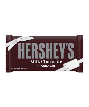 HERSHEY'S Milk Chocolate Candy, Gluten Free, 1 lb Gift Bar Hershey's Giant 1lb bar