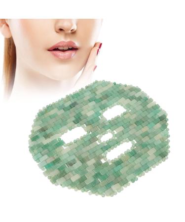 Jadestone Face Eye Mask - Spa Quality Facial Cover & Massage for Dark Circles - Fuchsite Quartzite - Buy Online on SooperMarket.com