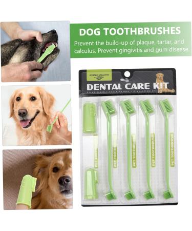 ORFOFE 1 Set Pet Toothbrush Kitten Toothbrushes Dog Toothbrush for Small Dogs Dog Toothpaste Pets Pp Green - Buy Online on SooperMarket.com