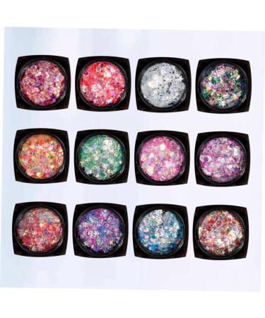 NOLITOY Set 12 - Glitter Body Gel Makeup for Face & Body | Shiny Sequin Gel for Stunning Makeup Looks | International Shipping Available - Buy Online on SooperMarket.com