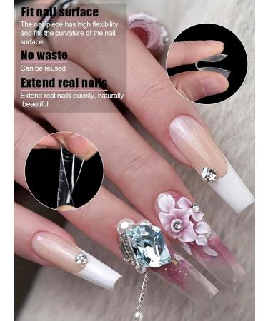 Kalolary 120pcs Dual Nail System Forms - Full Cover Gel Nail Tips for Acrylic Nail Art Extension 12 Sizes with Scale - Buy Online on SooperMarket.com