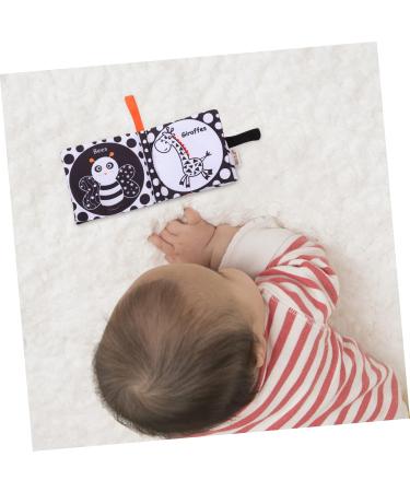 Ibasenice 4-Piece Fabric Book Set | Soft Black & White Learning Toys for Babies & Toddlers | Peach Skin Baby Books - Buy Online on SooperMarket.com