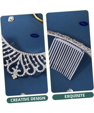 WOFASHPURET Crown Side Hair Comb Hair Side Comb Hair Topper Hair Barrettes for Women Rhinestone Hair Comb Hair Accessories for Women Wedding Women Crown Hairpiece Tiara Alloy Hair up Girl Miss - Buy Online on SooperMarket.com