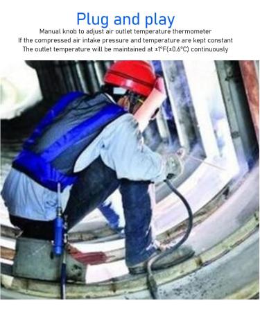 Air Compressed Cooling Vest Manual Knob Air Conditioner Waistcoat for Forging - Buy Online on SooperMarket.com