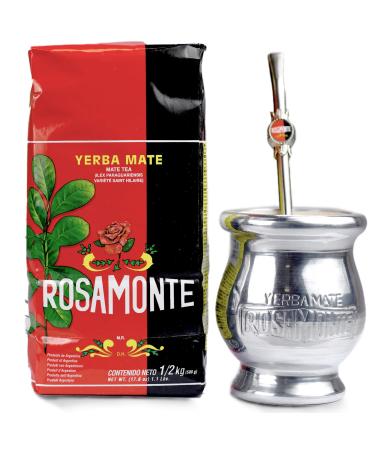 Yerba mate rosamonte traditional 0.5 kg stainless steel mate tea set: yerba matebecher - Kalebasse |Yerba Mate Tea Straw - Bombilla Traditional 0.5kg+Kalebasse+Bombilla