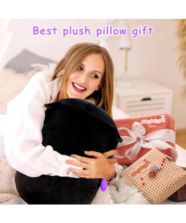 Mewaii Black Devil Axolotl Plush Pillow - 16'' Soft Stuffed Animal Toy for Adults, Girls, Boys - Squishy & Fluffy Cuddle Pillow - Buy Online on SooperMarket.com