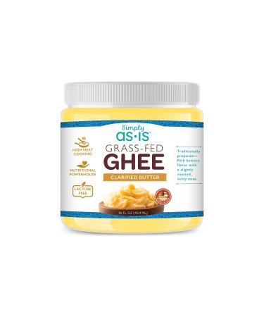 Simply as-is | Grass-Fed, Pasture-Raised | Ghee Clarified Butter | Lactose Free | 16 fl oz 16 Fl Oz (Pack of 1)