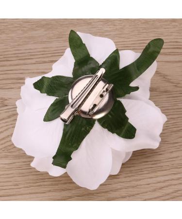 KALLORY Womens Hair Clips Rose Brooch Pin Rose Hair Clip Flower Hairpin Flower Hair Clip Artificial Flower Brooch for Women Party (1 Piece White) Rose Flower Hair Clip Bridal Hair Clip - Buy Online on SooperMarket.com